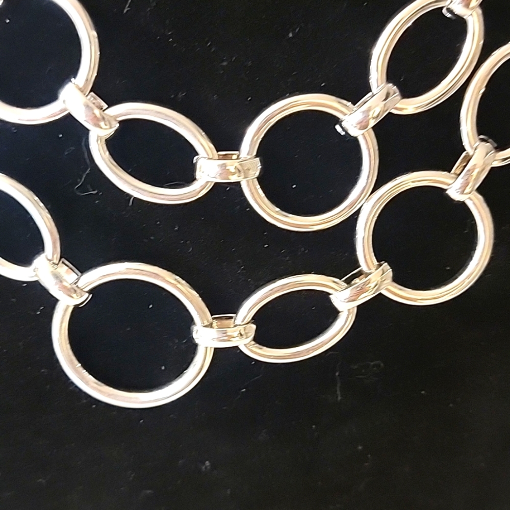 Bnwt Alfani Silver Layered Statement Necklace - image 2